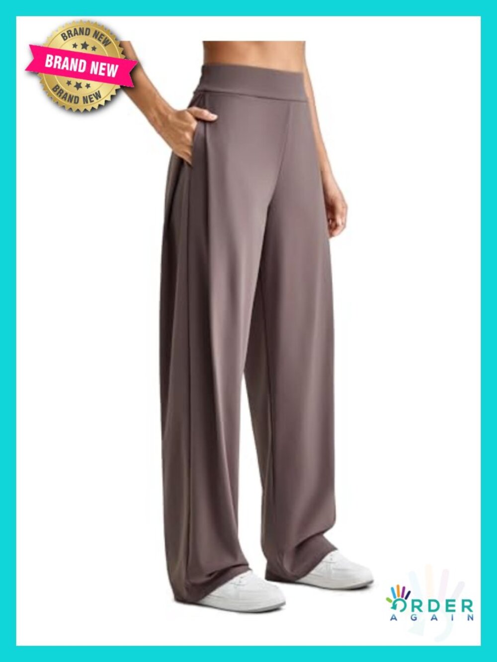 High Waist Wide Leg Work Pants with Pockets Dressy Casual Trousers